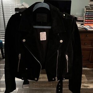 Free People Black Suede Jacket